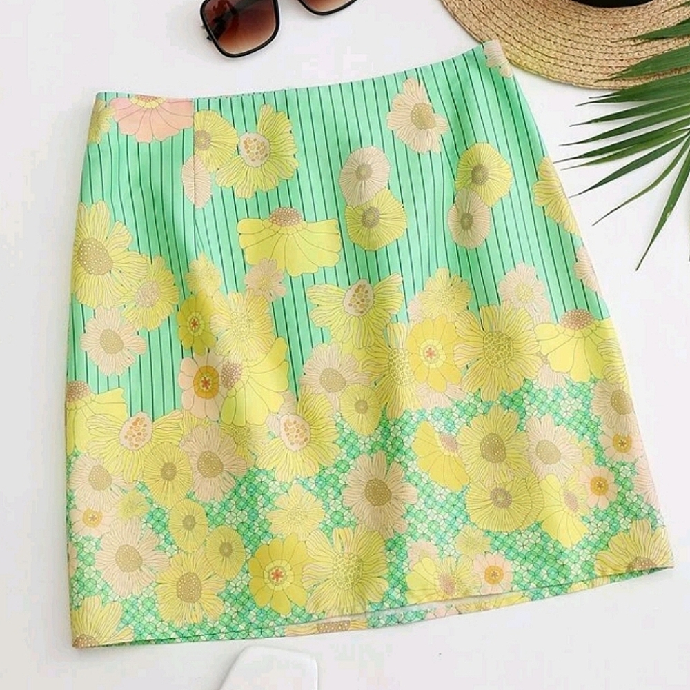 Boho Floral Mini Skirt